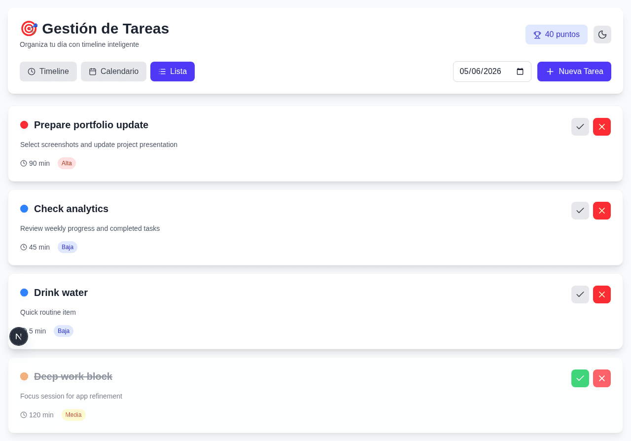 Calendar Task Manager detail