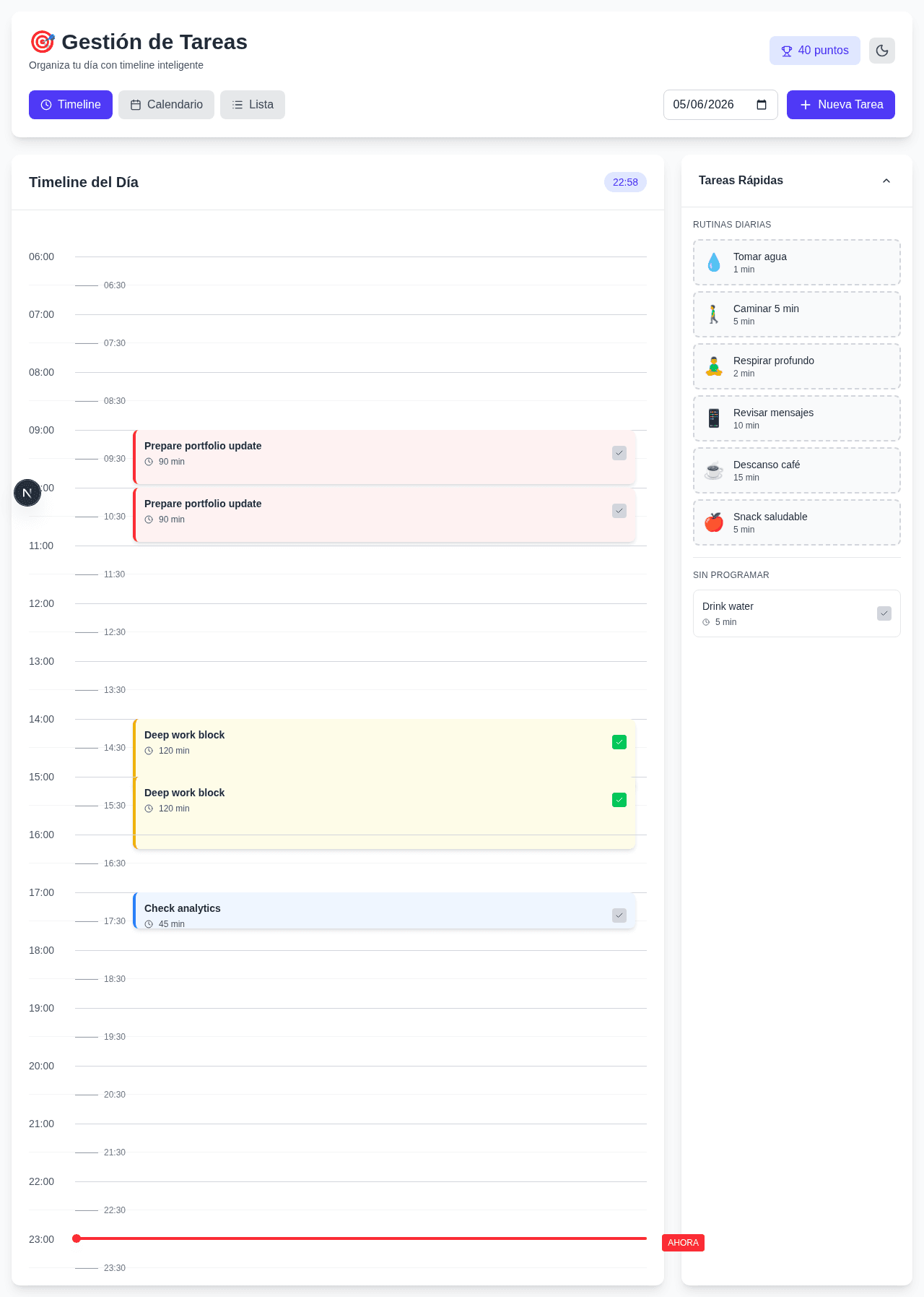 Calendar Task Manager screenshot